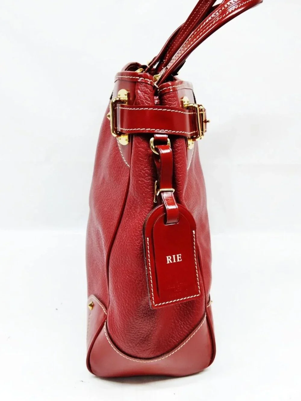 Authentic Louis Vuitton Suhali Le Fabuleux PM Red Leather Tote Shoulder Bag